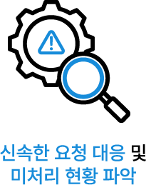 신속한 요청 대응 및 미처리 현황 파악악